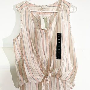 Women's Lucky Brand Stripe Cotton Shirt, L